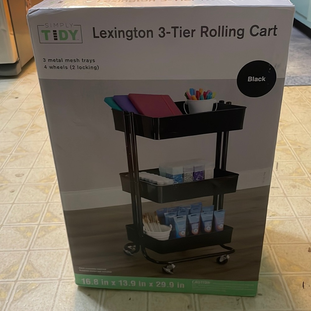 Three tier rolling cart